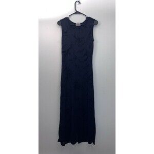 Sandro Paris Blue And Black Long Sleeve Floral Dress Size 3